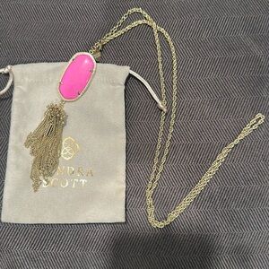 Kendra Scott NEON PINK tassle Necklace